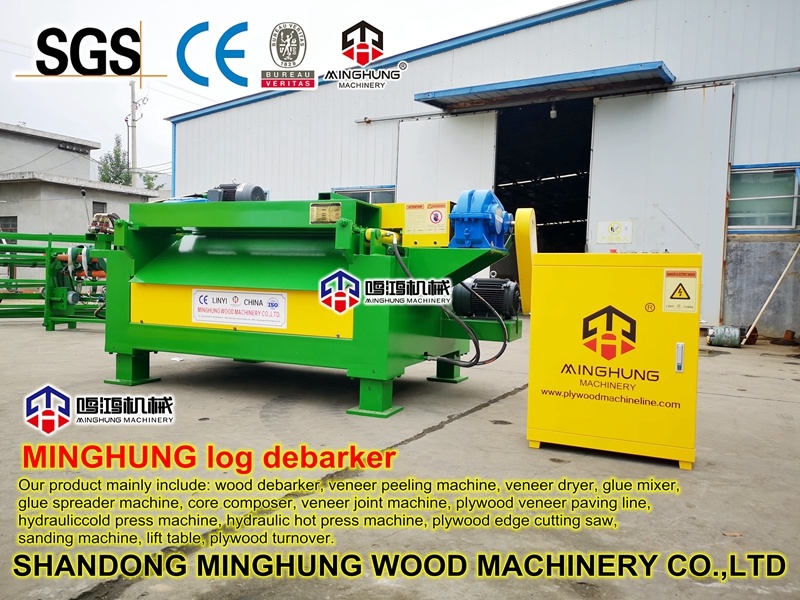 Veneer Production Wood Log Debarker with Crasher