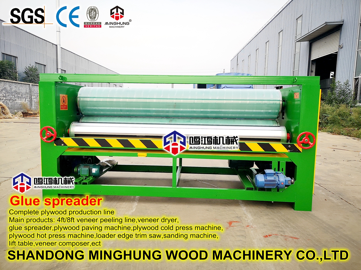 China Automatic Plywood Veneer Glue Roller Spreading Machine for Plywood Making