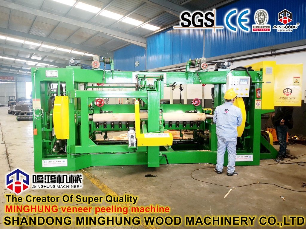 Spindle Log Peeling Machine for Face Veneer 0.3-3mm
