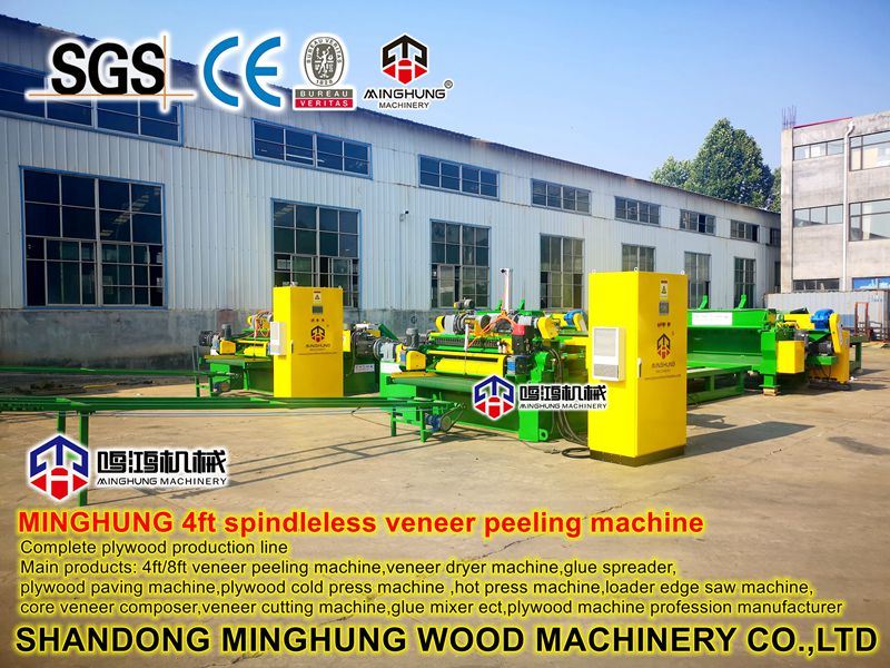 Spindleless Log Veneer Peeling Machine for Plywood Veneer Panel Production