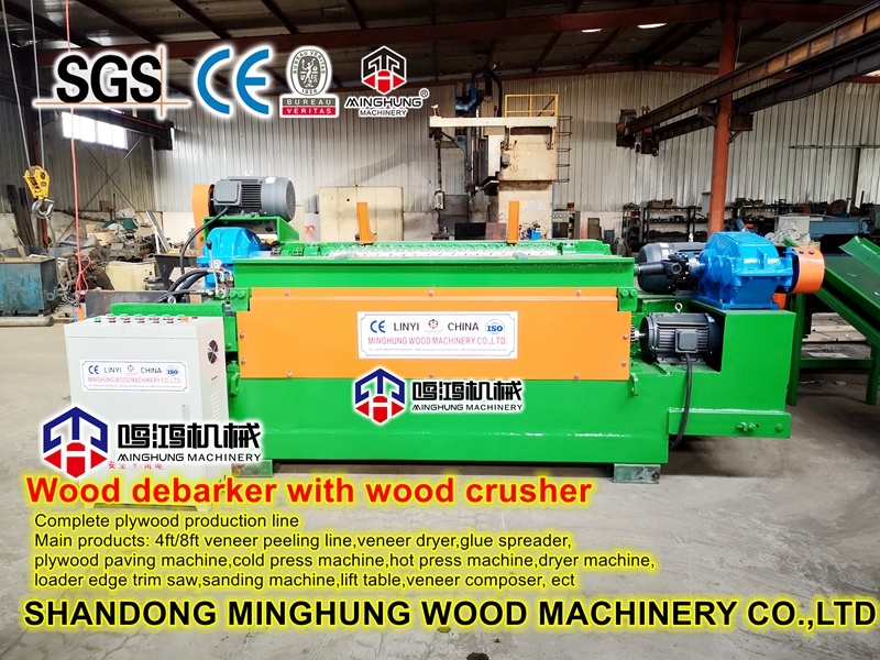 4feet Wood Log Debarking Machine with Shredder