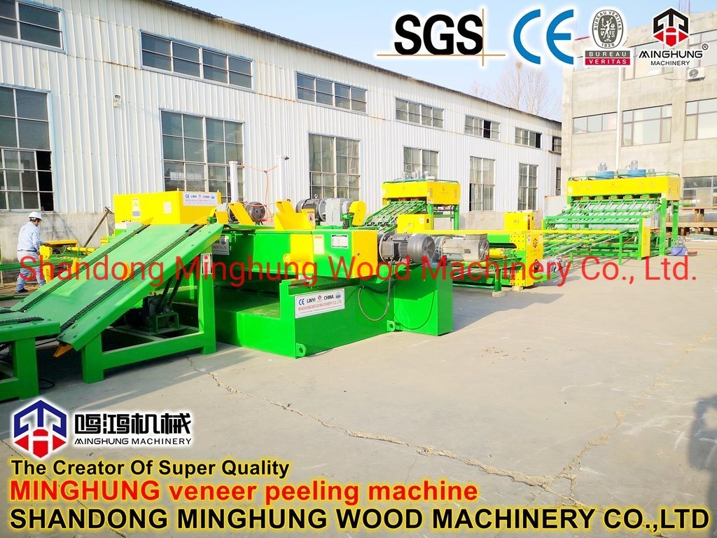 Spindleless Rotary Veneer Production Line for Peeling Wood Veneer Sheets