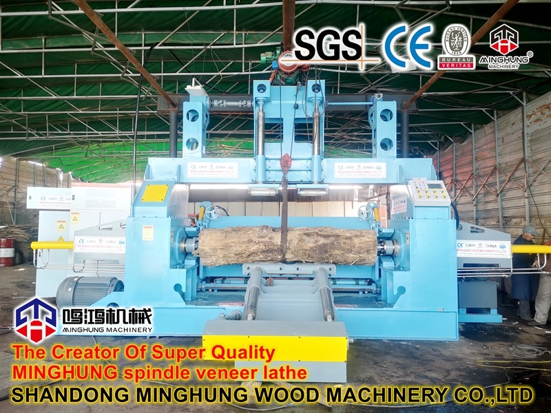 Spindle Wood Log Rotary Cutting Lathe Machine