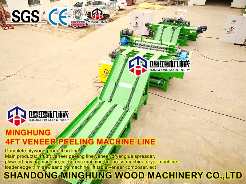 4feet Strong Wood Veneer Peeling Machine for Veneer Production