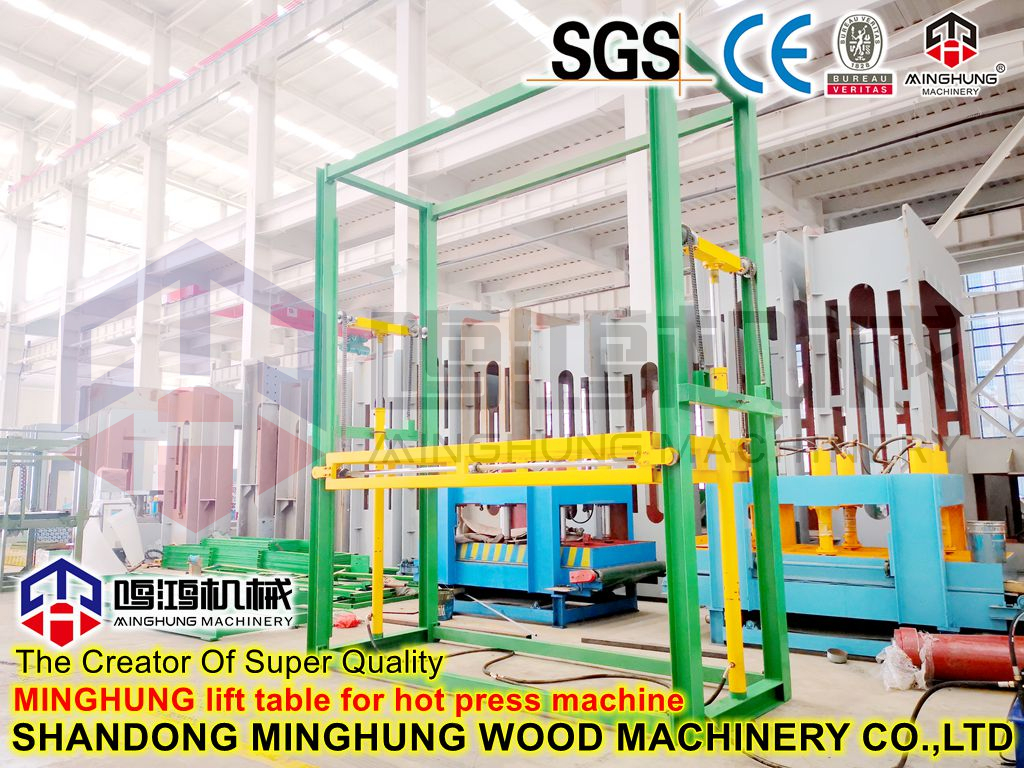lift table for plywood machine