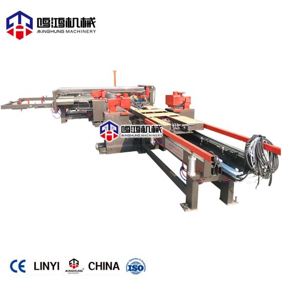Plywood Edge Cutting Circular Saw Machine with Automatic Stacking