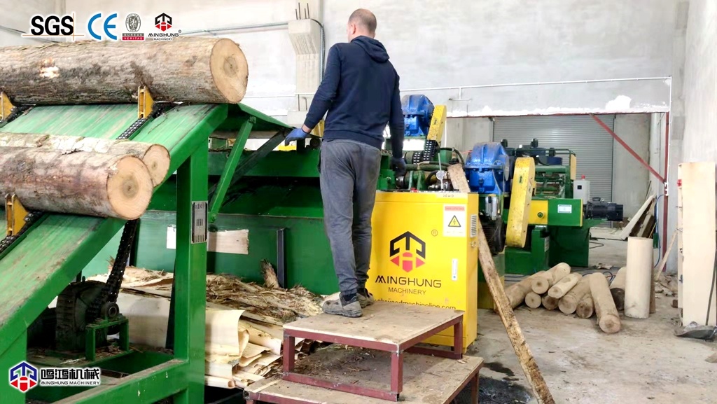 Russian Birch Peeling Machine for Plywood Veneer