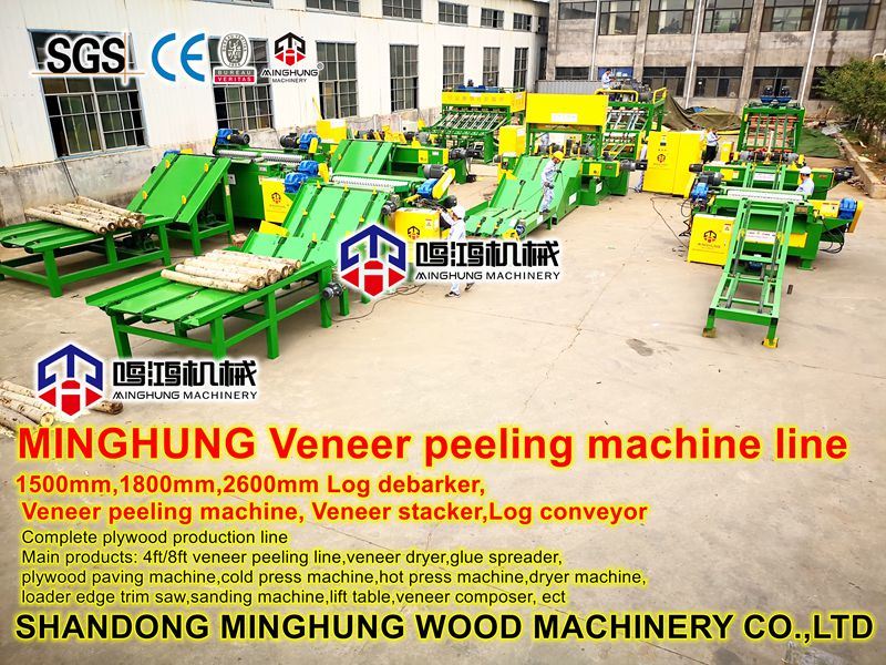 8feet/9feet Wood Veneer Peeling Machine for Good Quality Wood Veneer