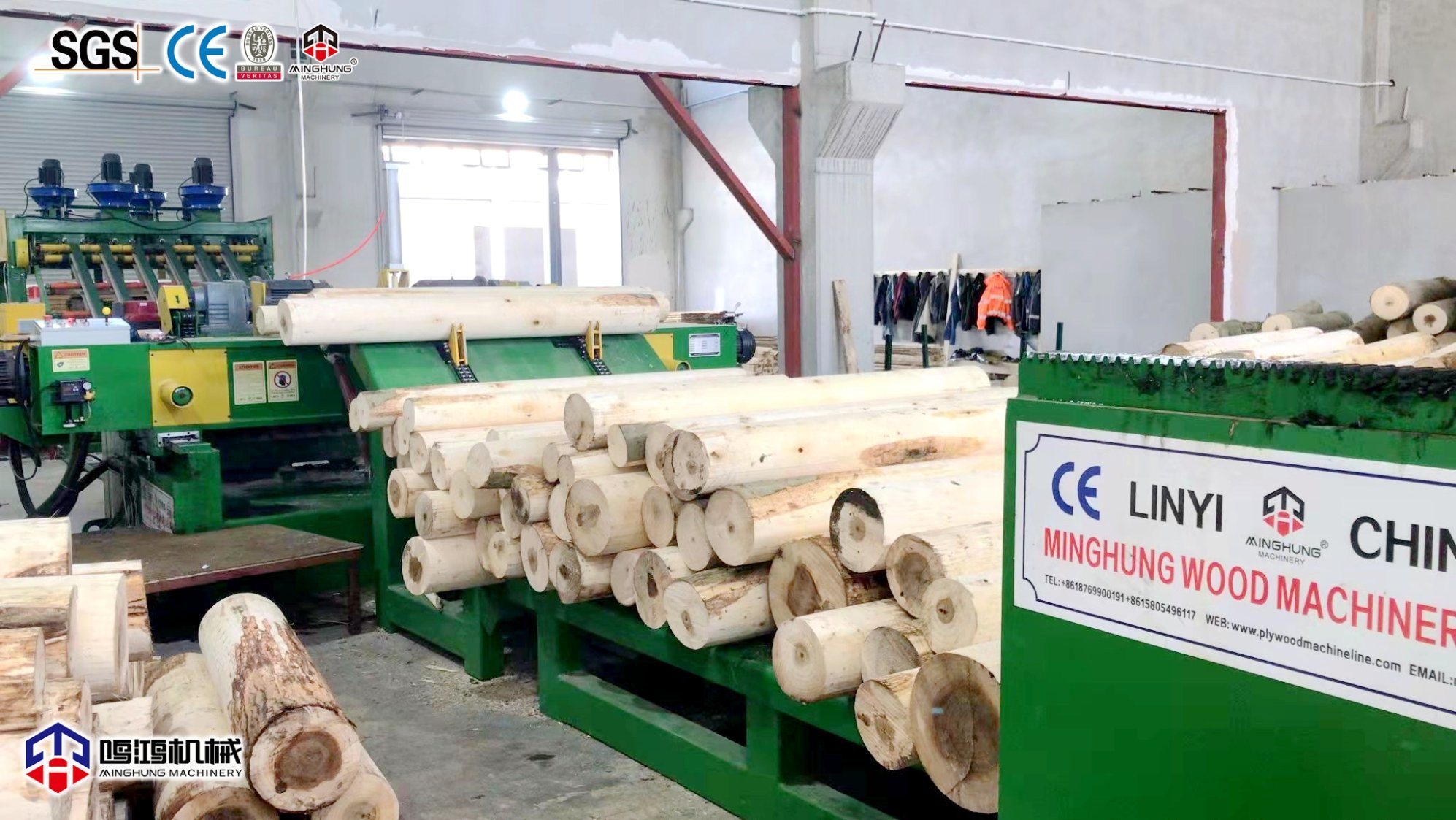 4feet 8feet Peeling Machine for Manufacturing Wood Veneer Sheets