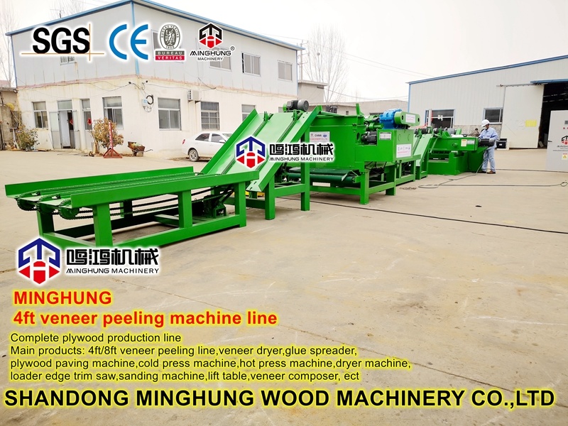 Strong 4feet and 8feet Veneer Production Machine